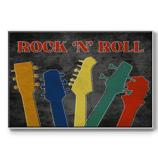 WexfordHome Rock And Roll Framed On Canvas Print Wayfair